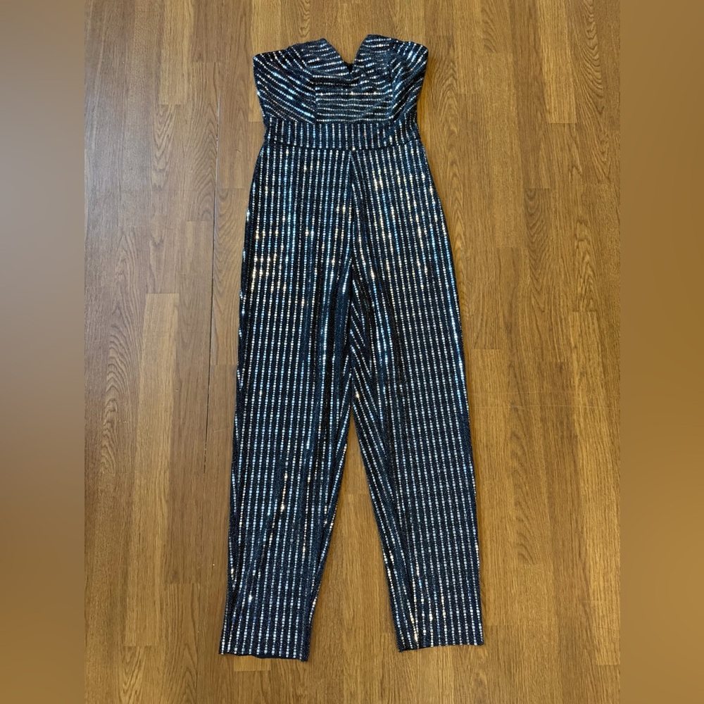 Glittering Black and Silver Jumpsuit